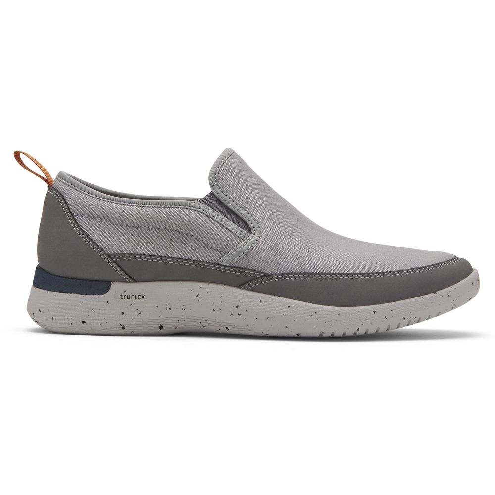 Rockport Truflex Fly Mudguard Slip-On - Mens Sneakers - Grey - NZ (MUF-578390)